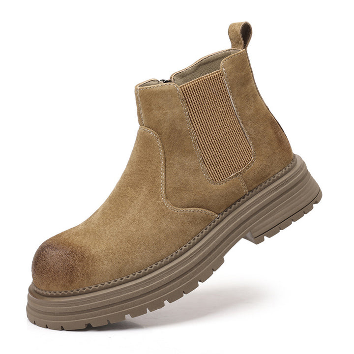 Men's leather Chelsea boots in vintage style