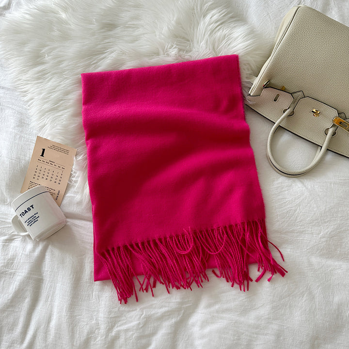 Solid color scarf made of cashmere imitation, 190x70cm