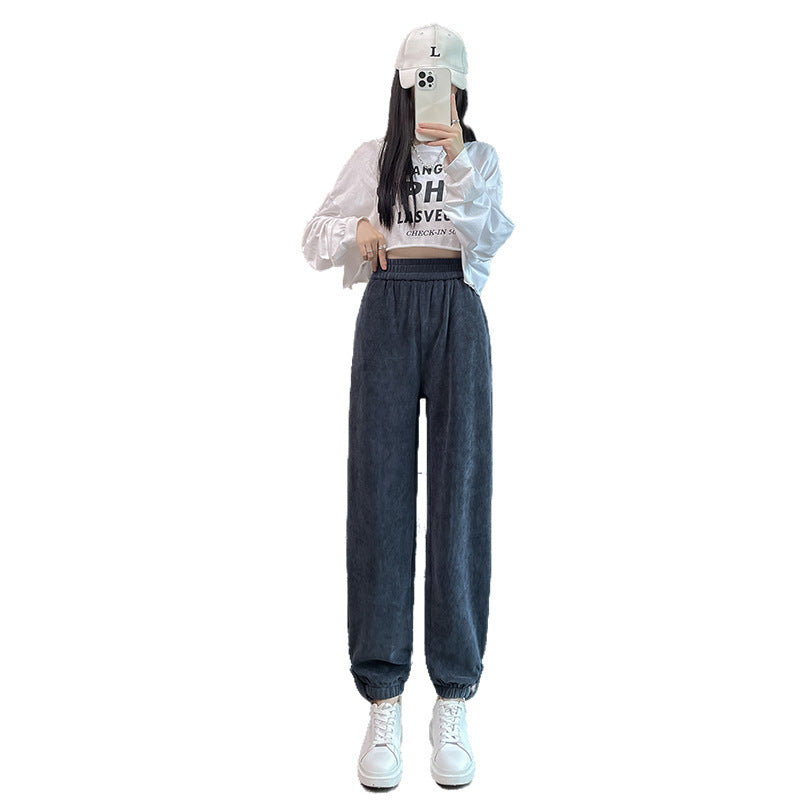 Ladies Cord Cargo Pants, casual fit