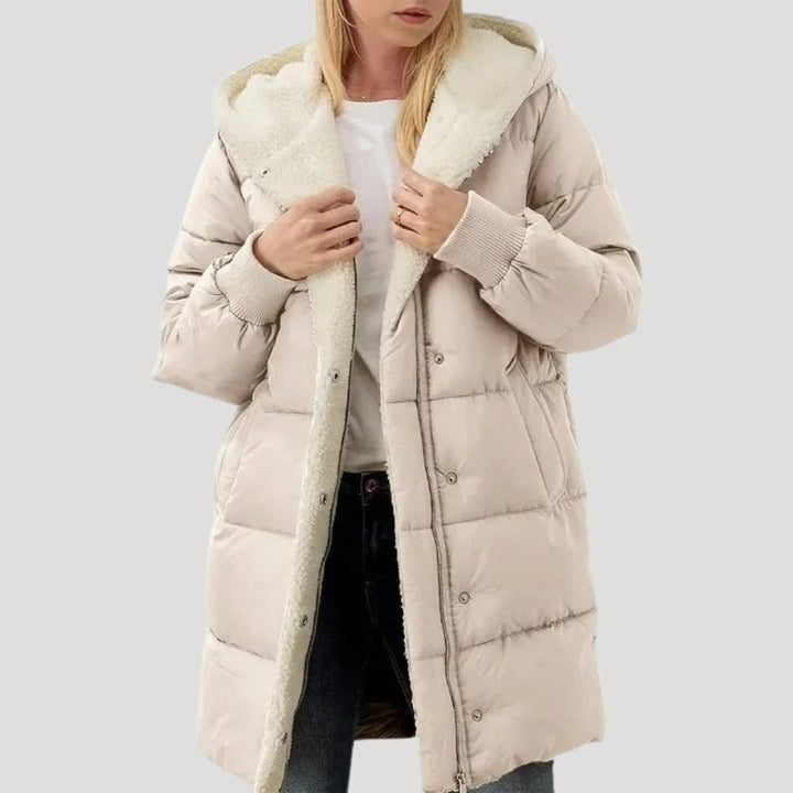 Mune | Women's Long Puffer Coat – Winter Jacket Lined with Faux Fur