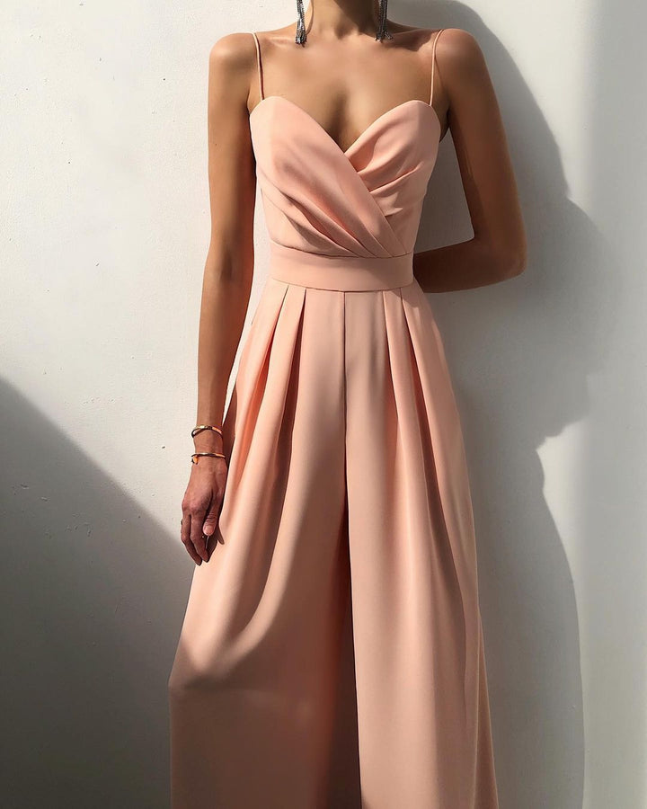 Mune | Women's Elegant Flowing Jumpsuit with Spaghetti Straps for Festive Occasions