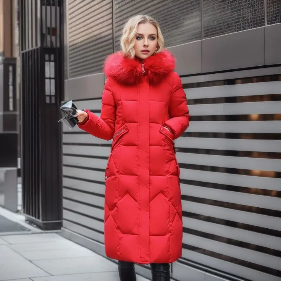 Mune | Long Winter Coat with Fur Hood