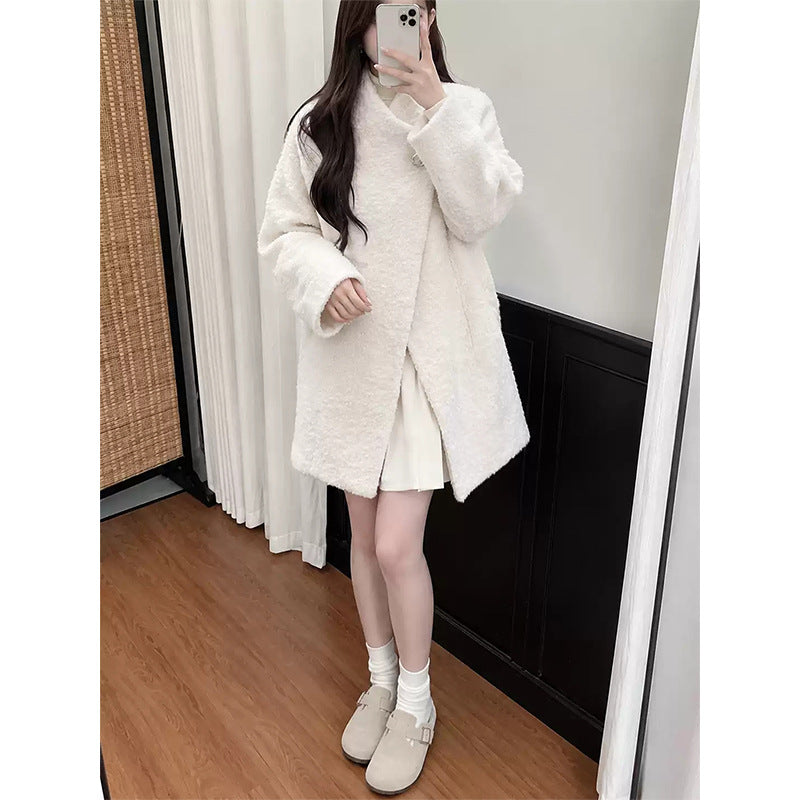 Women's Teddy Fleece Jacket in White