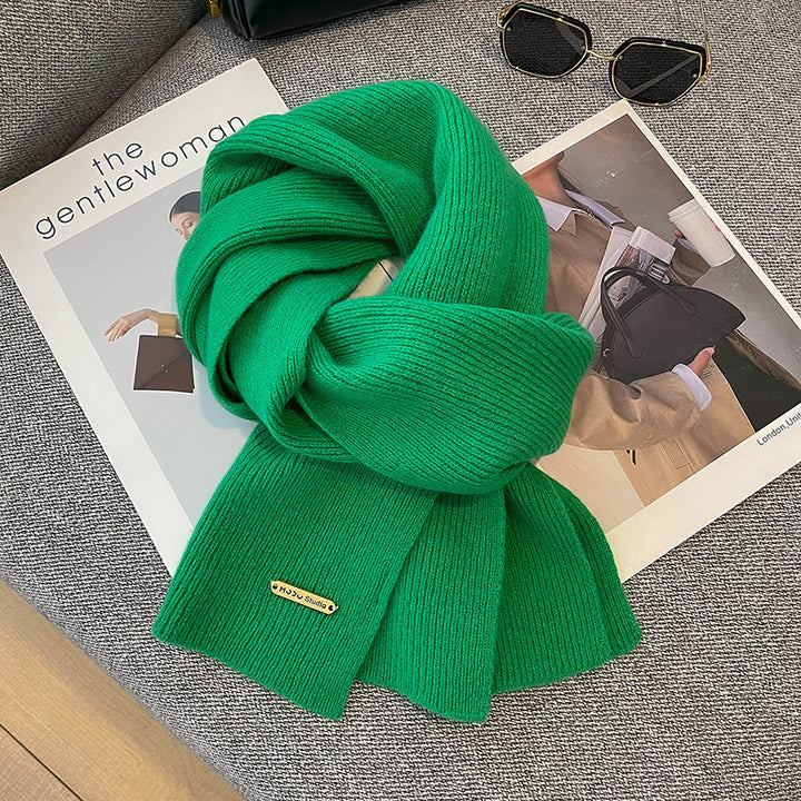 Cashmere wool scarf, knitted, 160x30cm