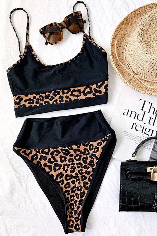 Mune | Bikini with Slit and Leopard Print