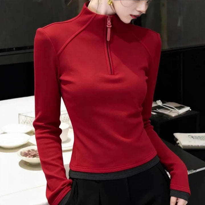 Women's undershirt with zipper