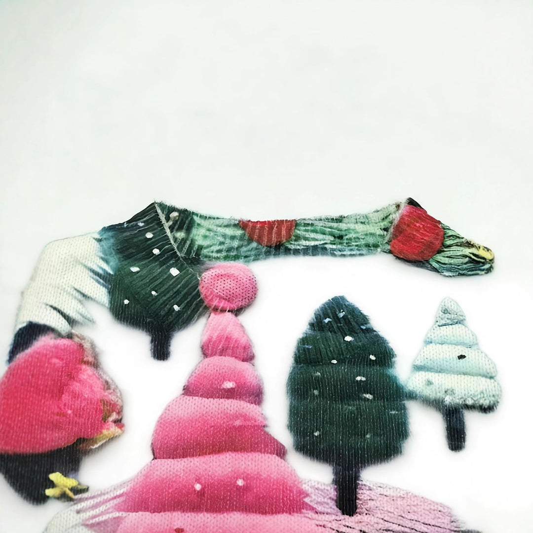 Women's Christmas sweater with 3D Santa Claus print