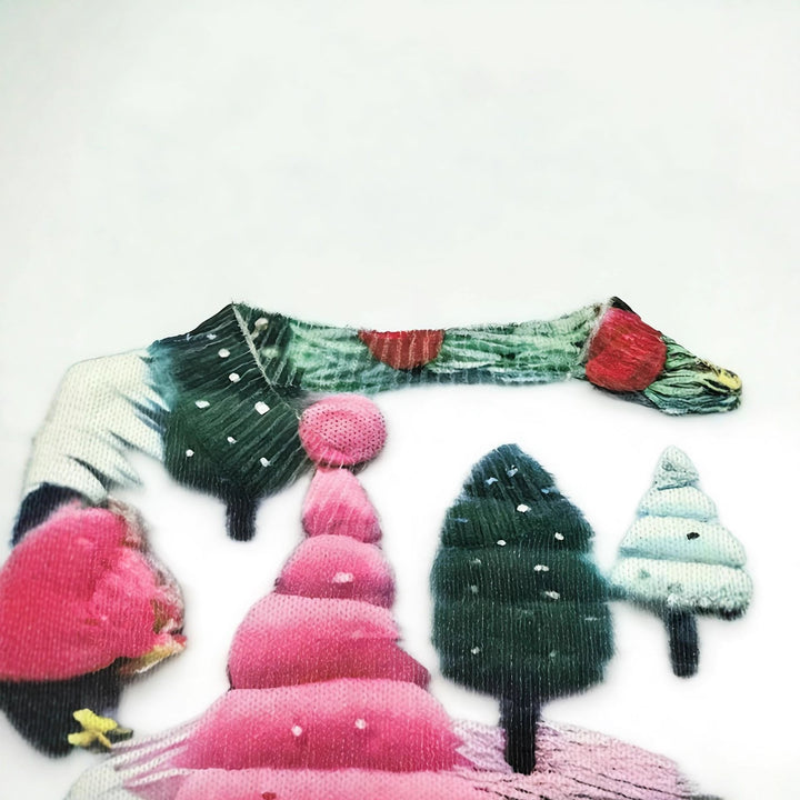 Women's Christmas sweater with 3D Santa Claus print