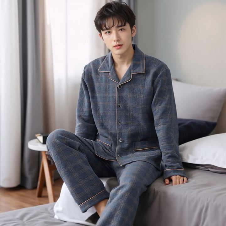 Padded cotton pajamas for men