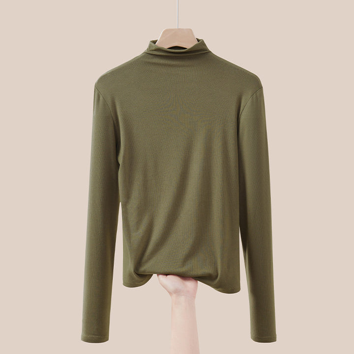 Thinner women's turtleneck sweater, long sleeve, knit