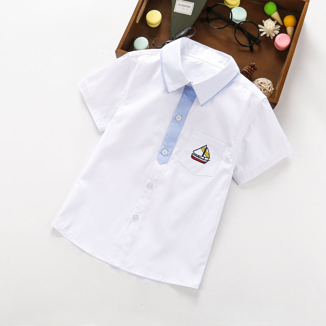 Boys short-sleeve shirt with maritime design Mune Fashion