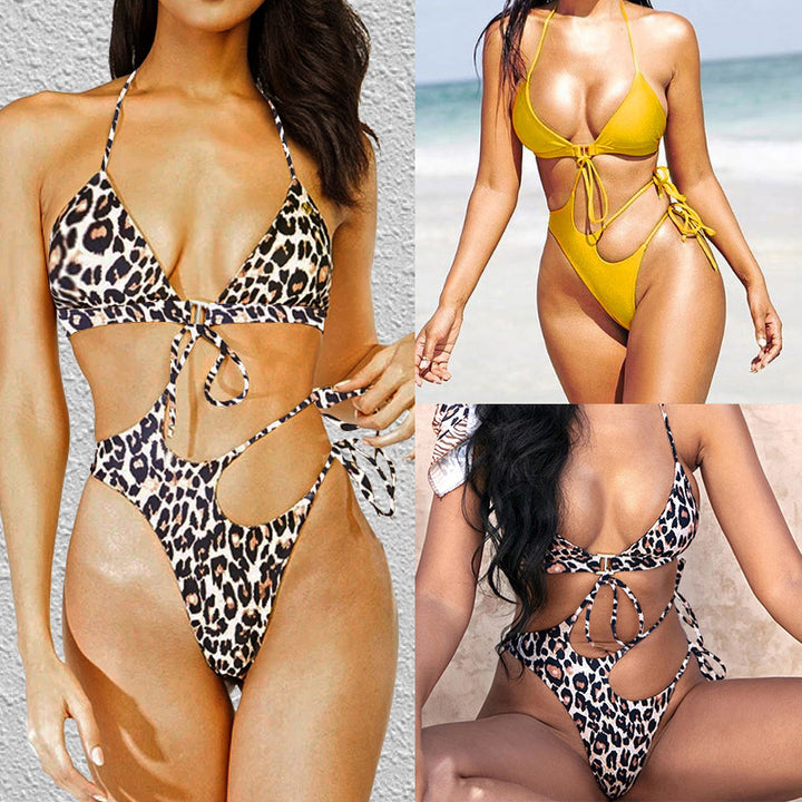 Women's triangle bikini with trendy cut-out and sophisticated tying system Mune Fashion