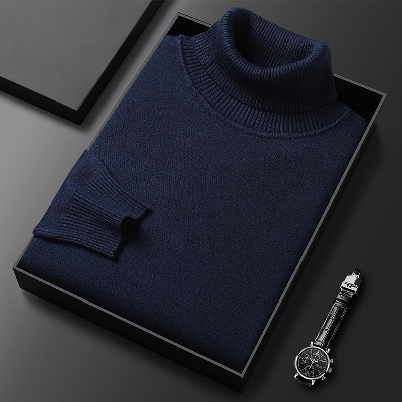 Warmer men’s turtleneck sweater, knitted