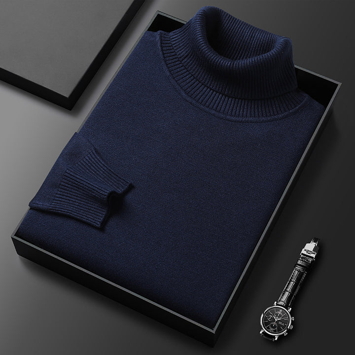 Warmer men’s turtleneck sweater, knitted