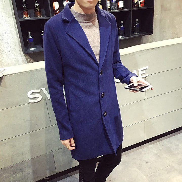 Men's slim short coat with stand-up collar and elegant button placket Mune Fashion