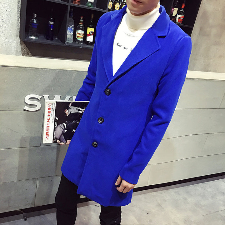 Men's slim short coat with stand-up collar and elegant button placket Mune Fashion