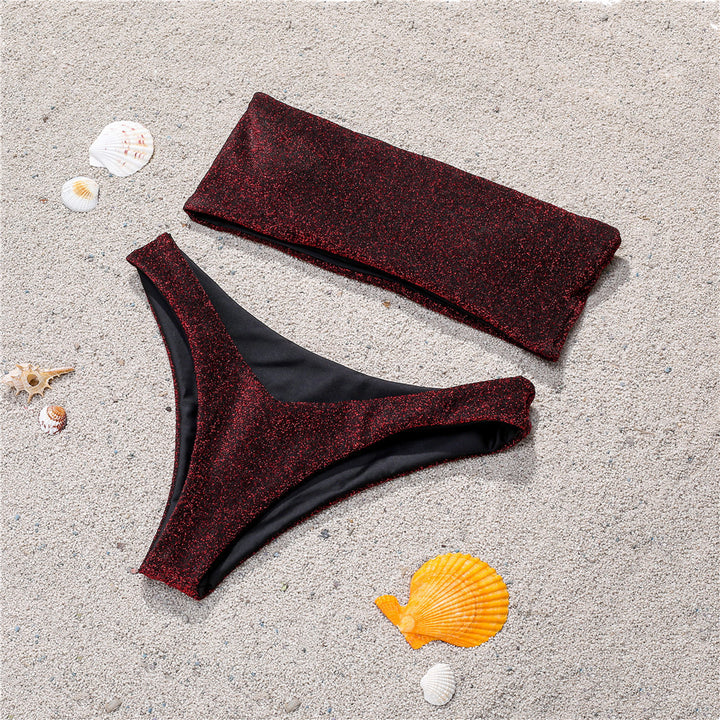 Women's bandeau bikini with shimmering top Mune Fashion