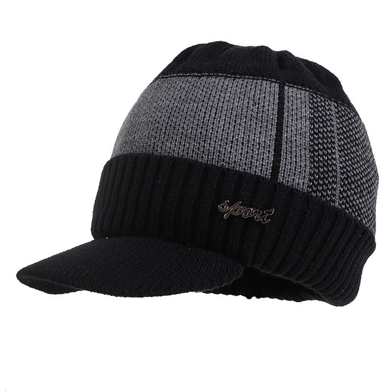 Knitted hat and scarf set for men