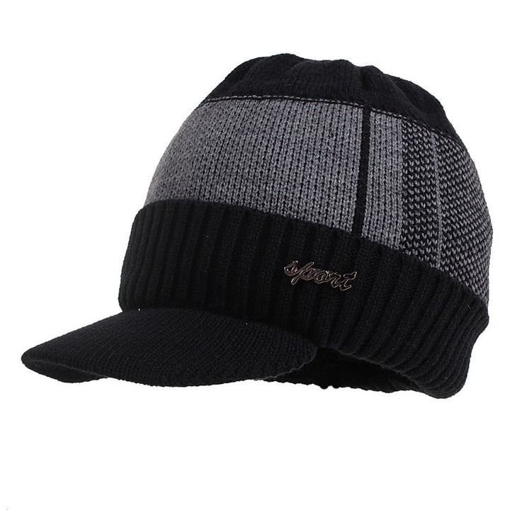 Knitted hat and scarf set for men