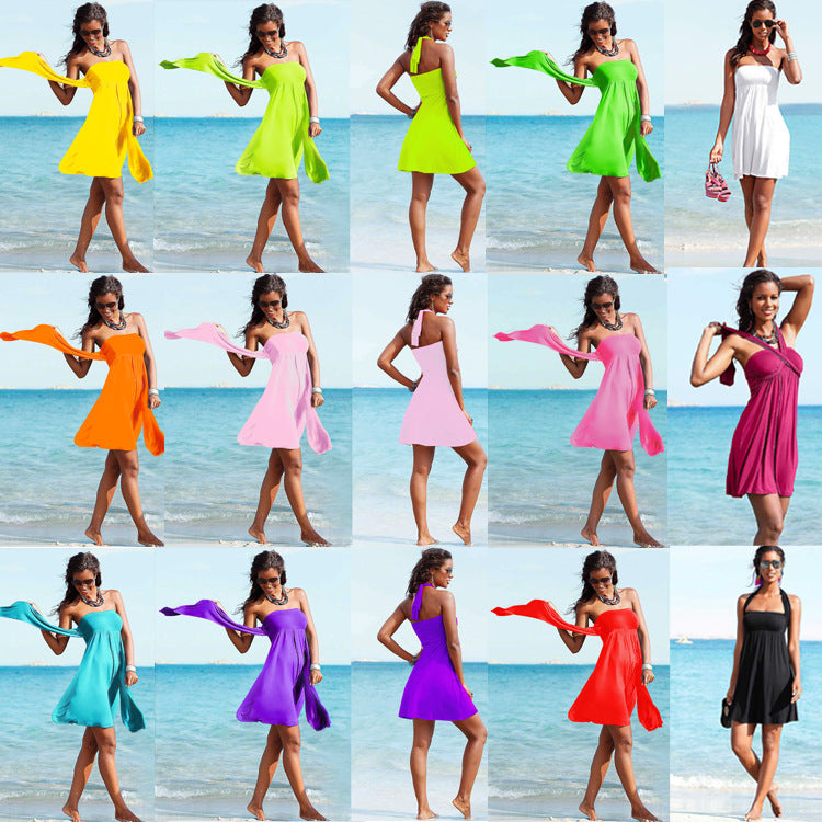 Women's Beach Dress with Variable Wearing Option Mune Fashion