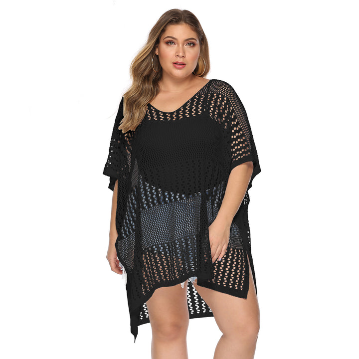 Women's casual crochet beach cover-up with asymmetric cut Mune Fashion