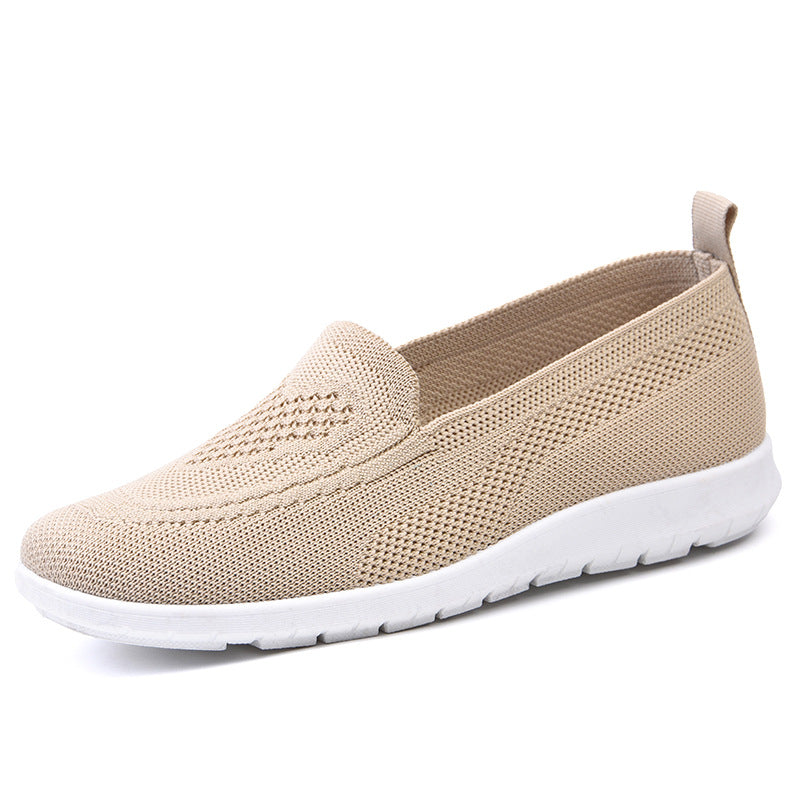Women nan ultra-light knitted slip-on loafer with seamless sock upper, elastic entry, and shock-absorbing EVA sole Mune Fashion