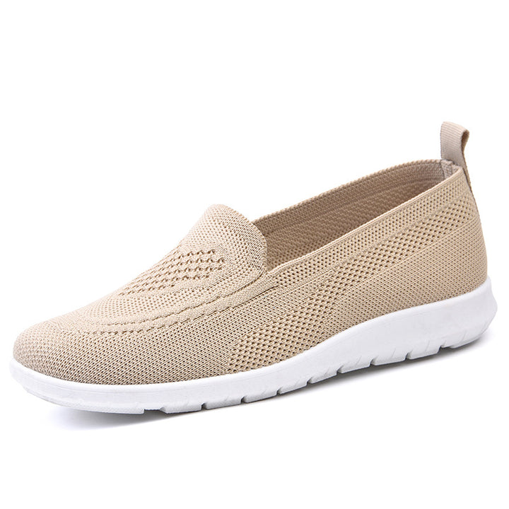 Women nan ultra-light knitted slip-on loafer with seamless sock upper, elastic entry, and shock-absorbing EVA sole Mune Fashion