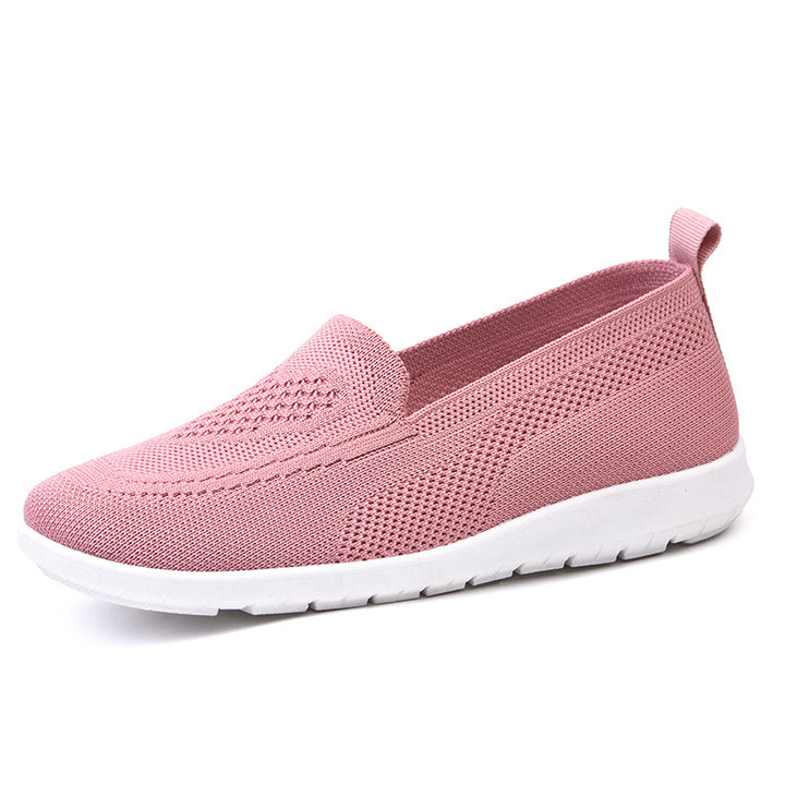 Women nan ultra-light knitted slip-on loafer with seamless sock upper, elastic entry, and shock-absorbing EVA sole Mune Fashion