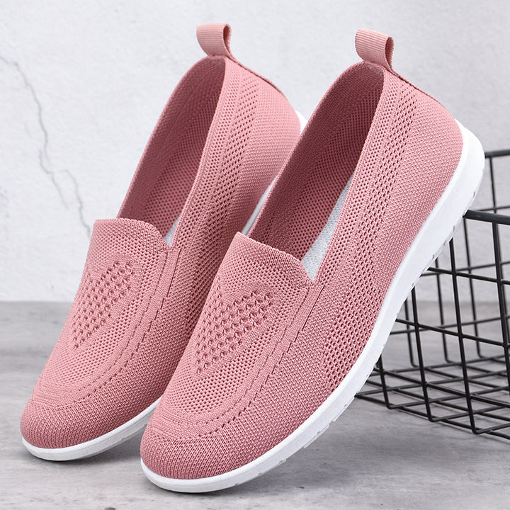 Women nan ultra-light knitted slip-on loafer with seamless sock upper, elastic entry, and shock-absorbing EVA sole Mune Fashion