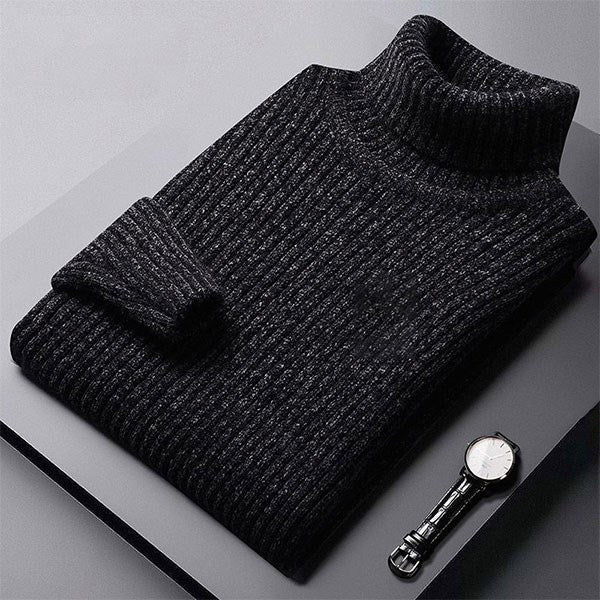 Men's winter sweater, lined, with turtleneck