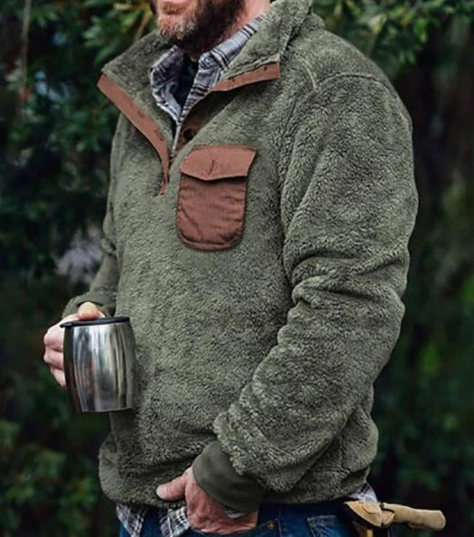 Men's sweatshirt, lined, solid color