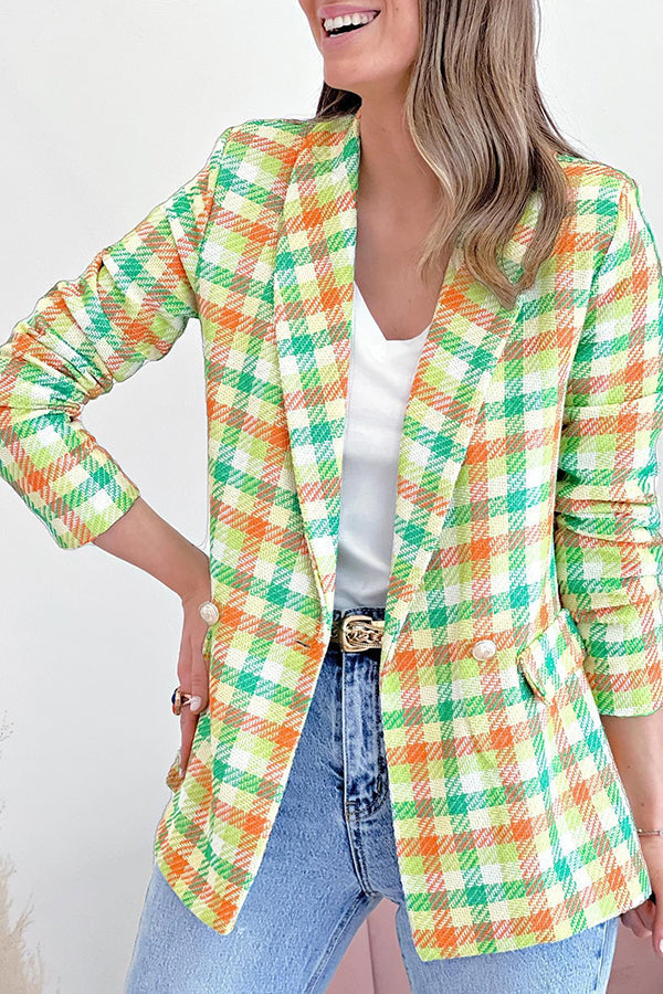 Mune | Arm Pockets Printed Double Button Casual Jacket