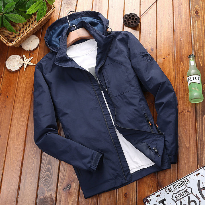 Men's Lightweight Summer Jacket with Removable Hood Mune Fashion