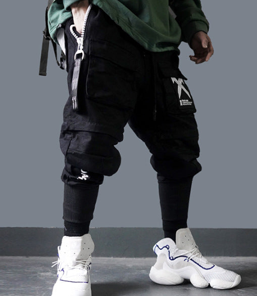 Men's Tech Cargo Jogger with multiple pockets, stitched knees, and elastic cuffs Mune Fashion