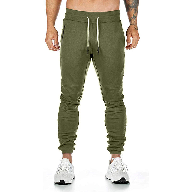 Men's tailored tapered joggers with elastic drawstring, cuffs, and zippered pockets Mune Fashion