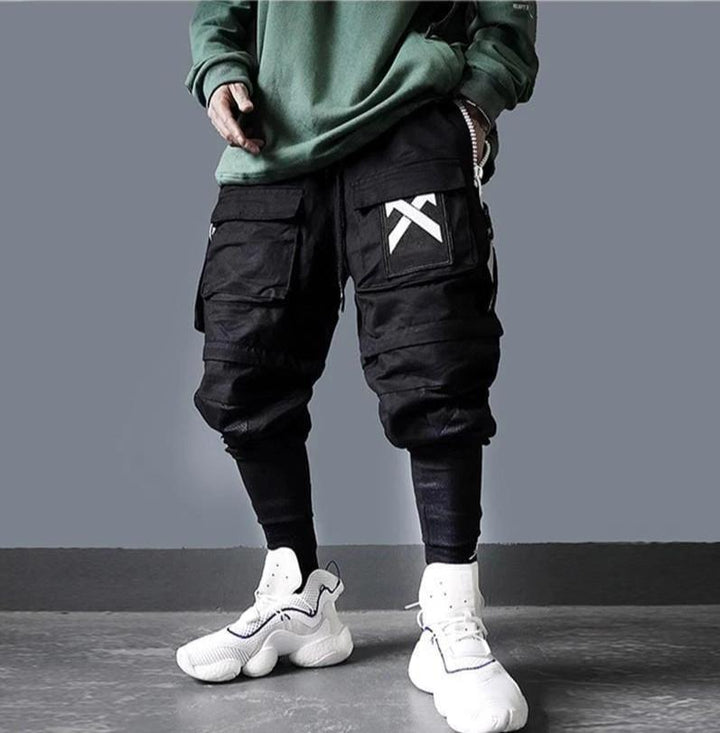 Men's Tech Cargo Jogger with multiple pockets, stitched knees, and elastic cuffs Mune Fashion
