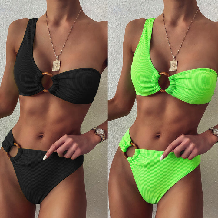 Women's asymmetrical bikini set with decorative ring details Mune Fashion