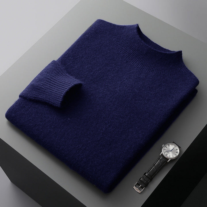 Men's Wool Sweater, Stand-up Collar, Thin