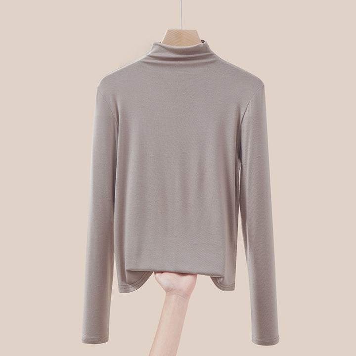 Thinner women's turtleneck sweater, long sleeve, knit