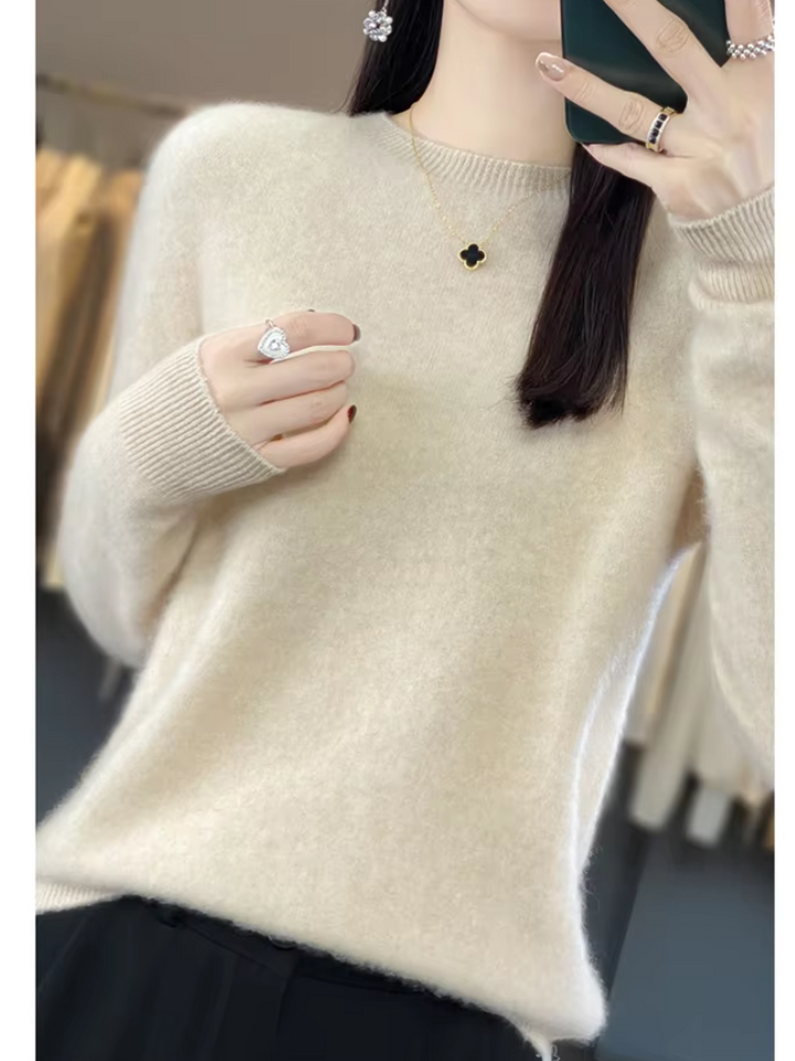 Mune | Cashmere Sweater Women Round Neck Soft and Elegant Knit Sweater