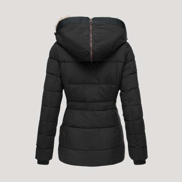 Mune | Women's Padded Winter Coat with Faux Fur Collar Jacket