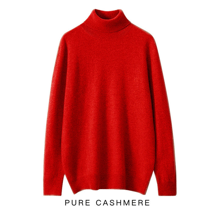 Men's turtleneck sweater made of pure wool, knitted