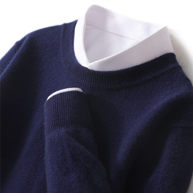 Men's pullover, round neck, loose fit
