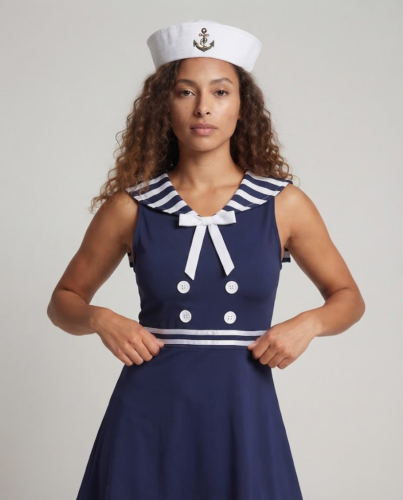 Women's sailor dress with elegant details Mune Fashion