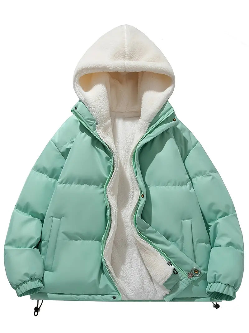 Mune | Fleece winter jacket with hood - Stylish and warm for winter