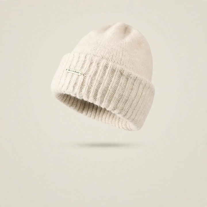 Knit beanie with scarf set for women