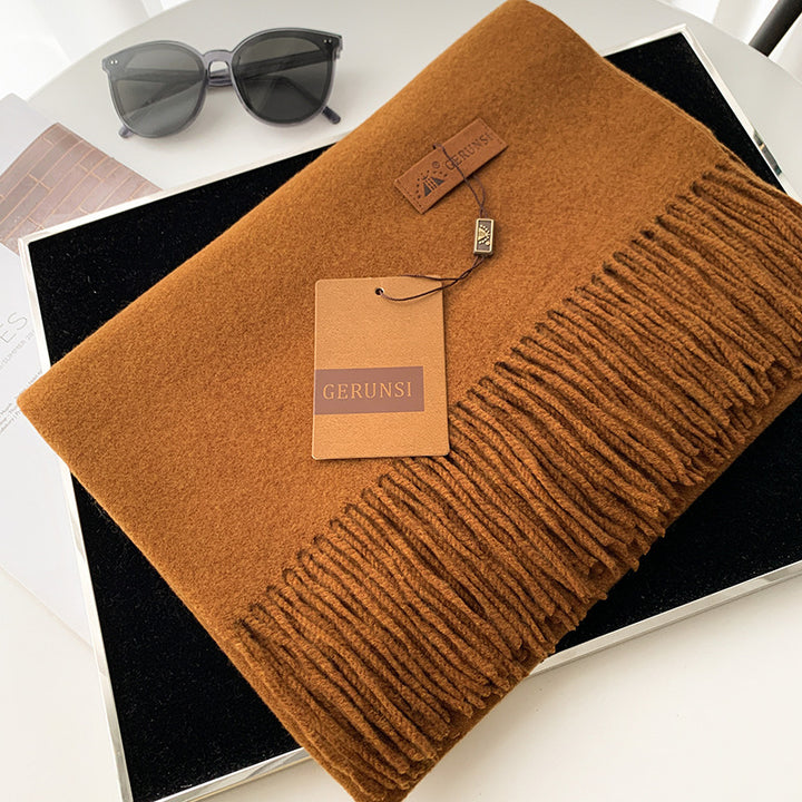 Solid color scarf made of cashmere imitation, 70x200cm