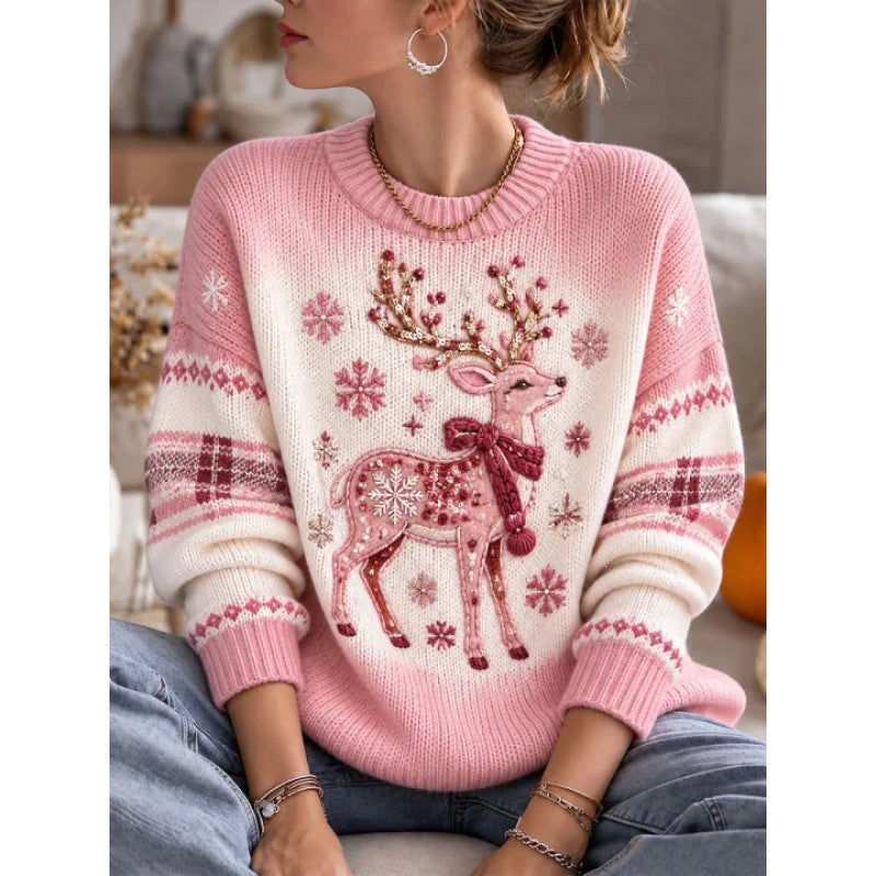 Women’s Christmas sweater with 3D print