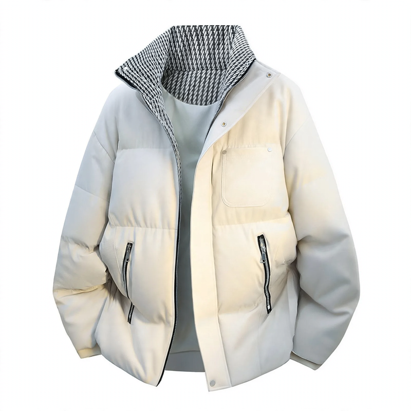 Padded Stand Collar Winter Jacket for Men and Women