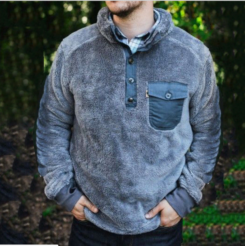 Men's sweatshirt, lined, solid color